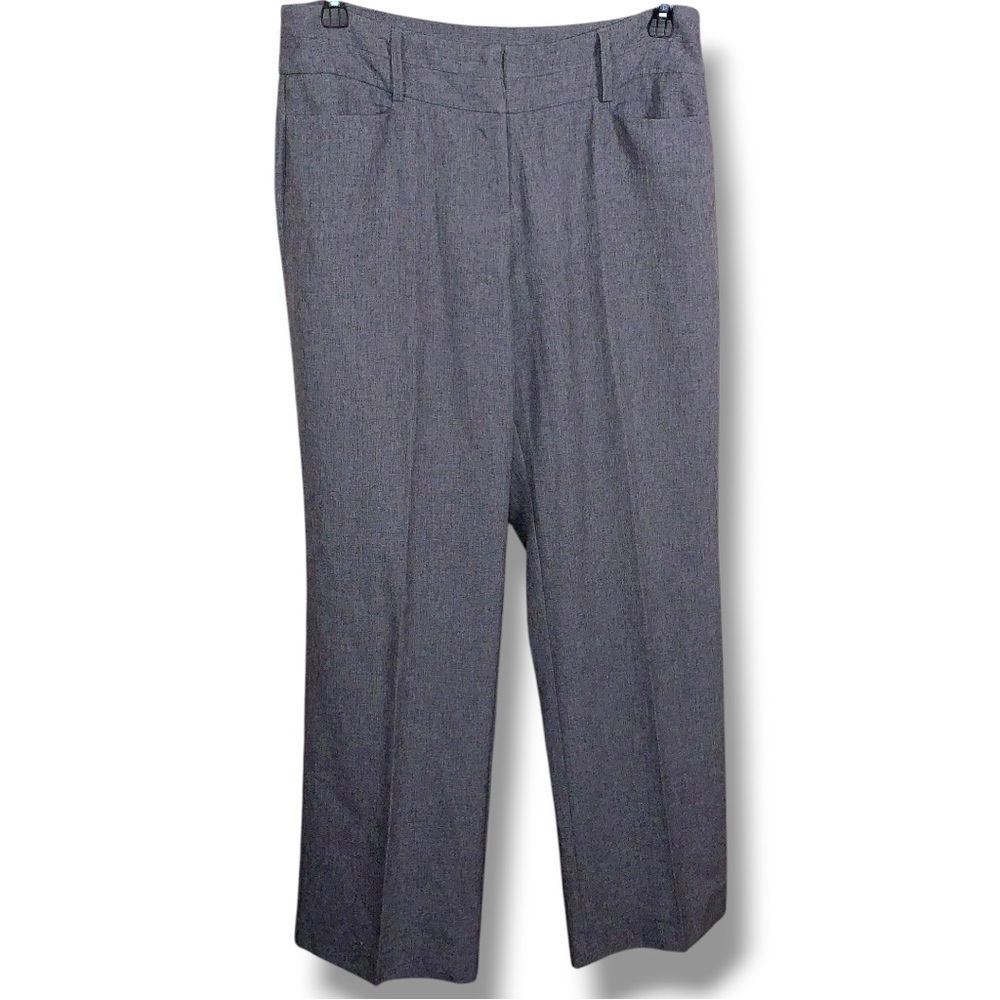 Size 12 Apt 9 Grey Dress Pants Pleated Straight Leg Academia Office Classic